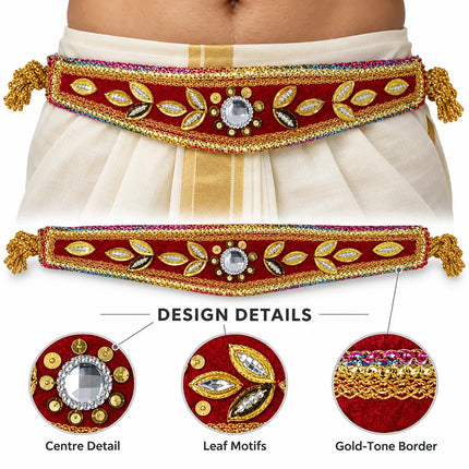 Moti Belt Small – Traditional Mirror Work Kamar Belt fancydresswale.com