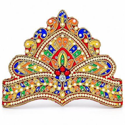 Multicolor Handmade Floral Mukut Crown for Kids – Pack of 6