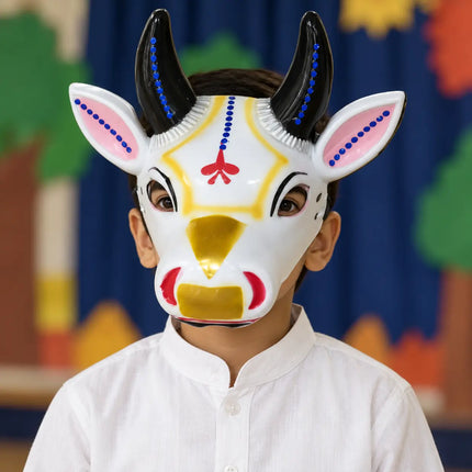 Nandi Plastic Mask – Mythological Fancy Dress Accessory fancydresswale.com