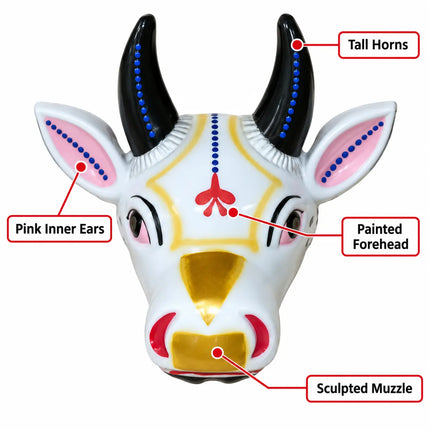 Nandi Plastic Mask – Mythological Fancy Dress Accessory fancydresswale.com