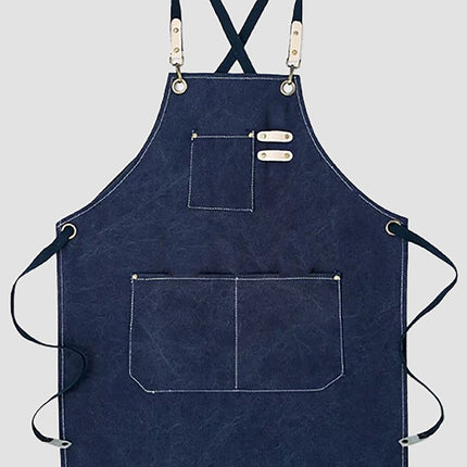 Chef Aprons Canvas Cross Back Premium : Stylish Unisex Design with Spacious Pockets fancydresswale.com
