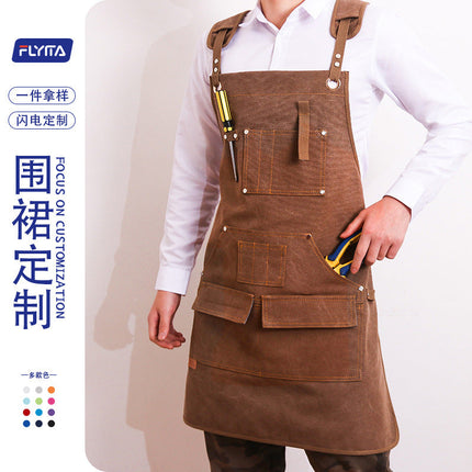 Chef Aprons Canvas Cross Back Premium : Stylish Unisex Design with Spacious Pockets fancydresswale.com
