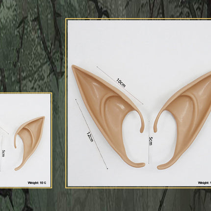 Elf Ear Latex Anime Dress Up Costume Fairy Ears Soft Pointed Ears Cosplay Halloween Anime Party Vampire Ears Fancydresswale