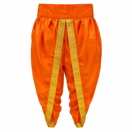 Orange dhoti flat view