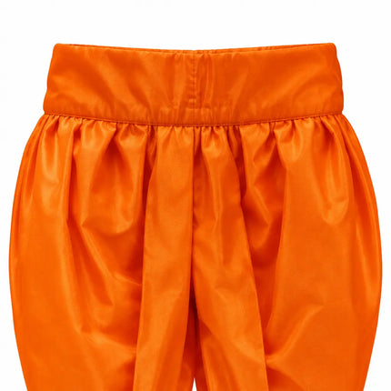 Orange dhoti waistband detail