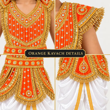 Orange kavach close-up details