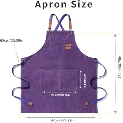 Chef Aprons Canvas Cross Back Premium : Stylish Unisex Design with Spacious Pockets fancydresswale.com