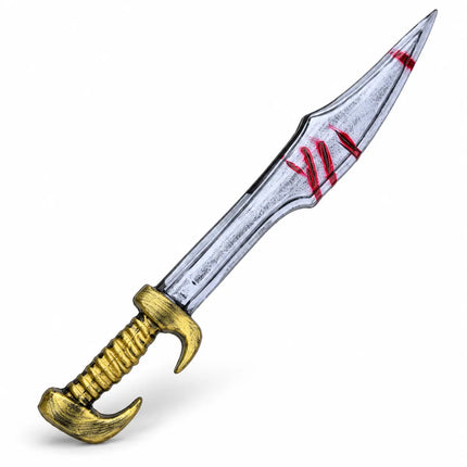 Alternate angled view of silver-and-gold PVC Sword