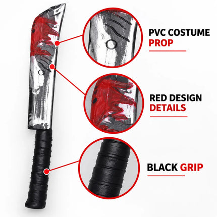 PVC Sword blade pattern, red markings and black grip details