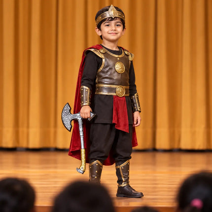 Storybook warrior costume styling with the PVC accessory