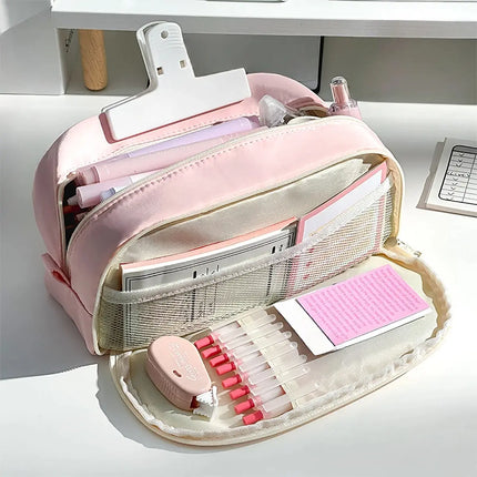 Pen Pencil Case Durable Big Storage Pen Pouch Bag for School Supplies Office College Teen Girls Adults fancydresswale.com