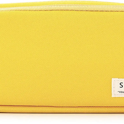 Pencil Box Spacious Case Pouch Perfect for School, College, and Office Use by Teens, Girls, Adults, and Students- Yellow fancydresswale.com