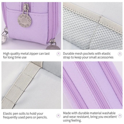 Pencil Box Spacious Case Pouch Perfect for School, College, and Office Use by Teens, Girls, Adults, and Students (Purple) fancydresswale.com