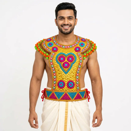 Perfect Chester – Golden Ramleela Chest Costume Accessory fancydresswale.com