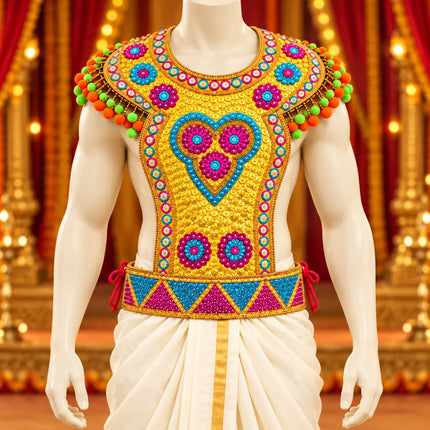 Perfect Chester – Golden Ramleela Chest Costume Accessory fancydresswale.com