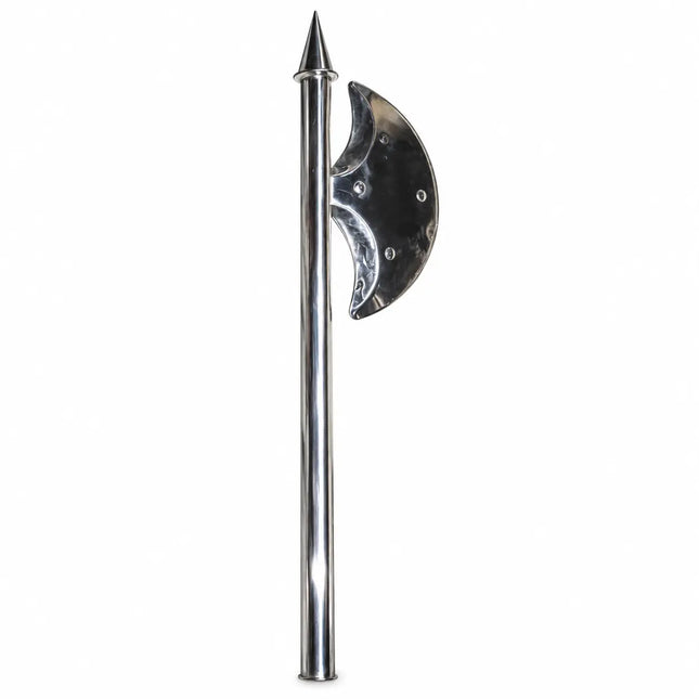 Phersa (Farsa) Silver-Coloured Crescent Axe Costume Prop for Fancy Dress, Ramleela & Stage fancydresswale.com