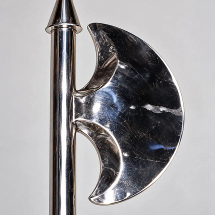 Phersa (Farsa) Silver-Coloured Crescent Axe Costume Prop for Fancy Dress, Ramleela & Stage fancydresswale.com