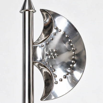 Phersa (Farsa) Silver-Coloured Crescent Axe Costume Prop for Fancy Dress, Ramleela & Stage fancydresswale.com