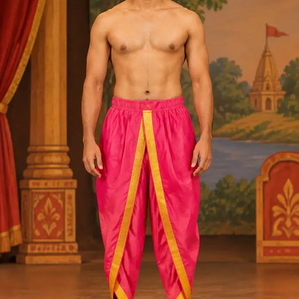 AI adult model pink dhoti Ramleela stage preview
