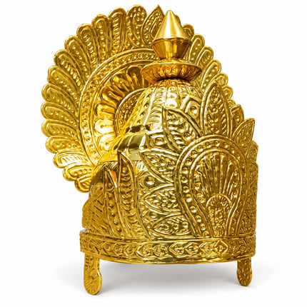 Pittal Mukut Heavy – Traditional Brass Crown for Ramleela fancydresswale.com