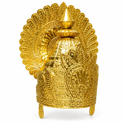 Pittal Mukut Heavy – Traditional Brass Crown for Ramleela fancydresswale.com