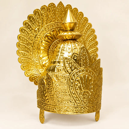 Pittal Mukut Heavy – Traditional Brass Crown for Ramleela fancydresswale.com