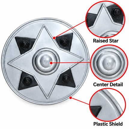Plastic Star Shield for Fancy Dress – Silver & Gold fancydresswale.com