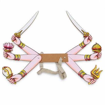 Ply Bhuja six-arm costume backpiece with central board and tie straps