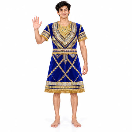 Blue raja coat waving pose