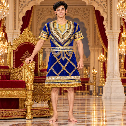 Blue raja coat in royal palace