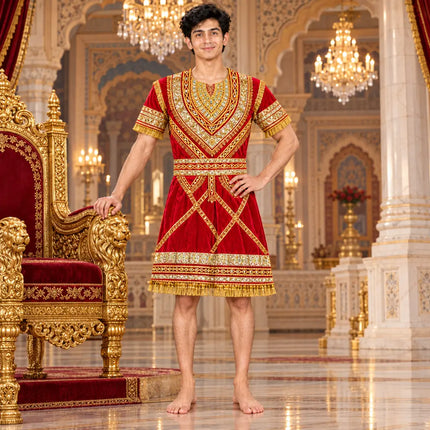 Red raja coat in royal palace