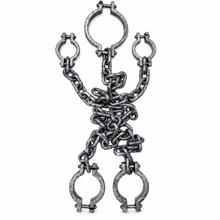 Chain set contents neck ring two wrist cuffs and two ankle cuffs