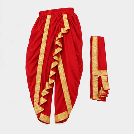 Red Dhoti Patka AI side-angle preview