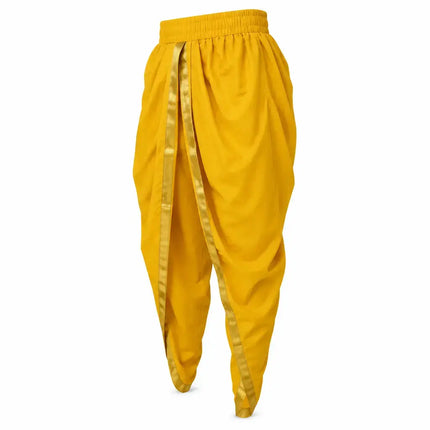 Yellow dhoti side-angle product preview