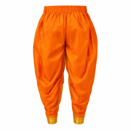Orange dhoti illustrative back view, actual rear construction unverified