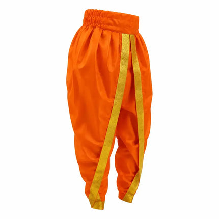 Orange dhoti AI side-angle preview