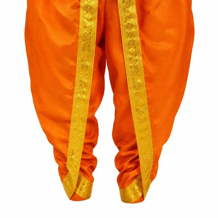 Orange dhoti lower detail