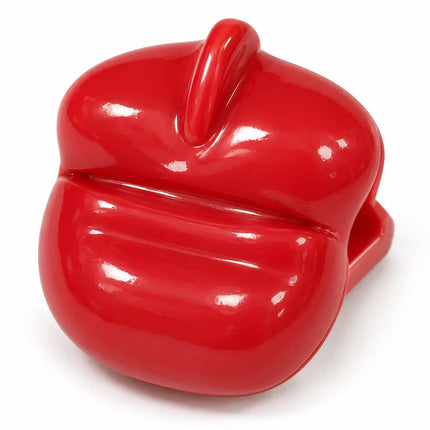 Glossy red Mouth Clip sculpted detail