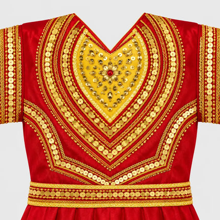 Red Raja Coat chest detail