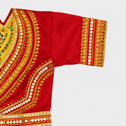 Red Raja Coat sleeve detail