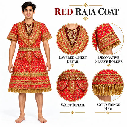 AI red Raja Coat feature guide