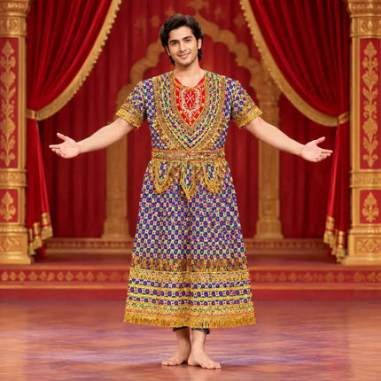 AI multicolour Raja Coat Ramleela stage preview