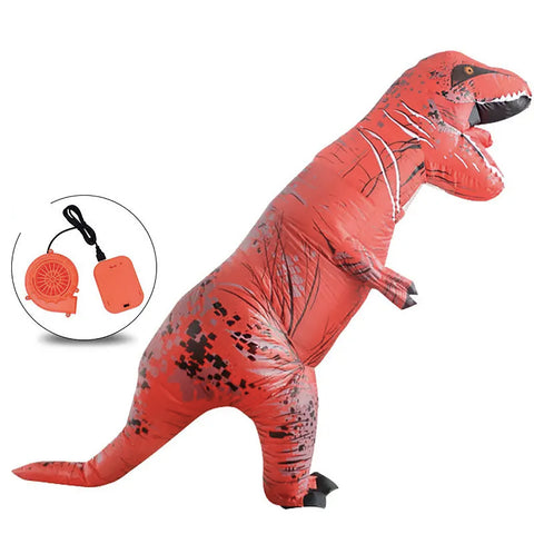 Fancydresswale Inflatable Dinosaur Costume for Adults and Kids- Red