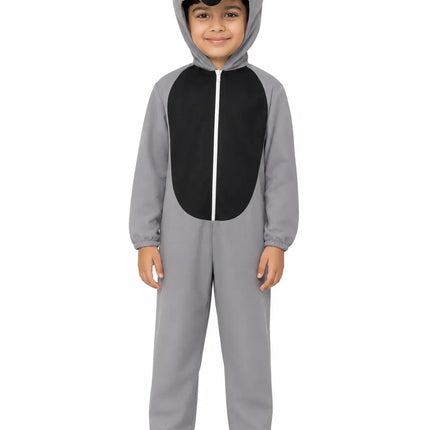 Rhinoceros Fancy Dress Costume – Cute Wild Animal Jumpsuit with Attached Hood fancydresswale.com