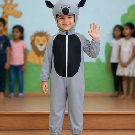 Rhinoceros Fancy Dress Costume – Cute Wild Animal Jumpsuit with Attached Hood fancydresswale.com