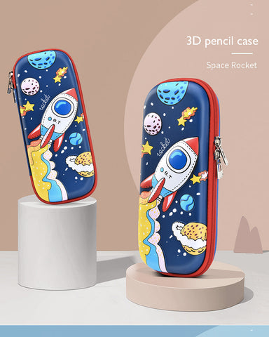 Fancydresswale Pencil Box 3D Pencil Pouch and Stationery Set Large Capacity for Boys and Girls (Spaceman)