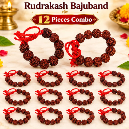 Rudraksha Bajuband – 12 Pieces Combo fancydresswale.com