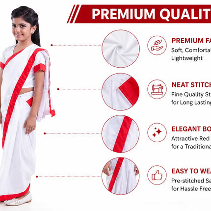 School Principal Saree Dress Costume For Girls Fancydresswale