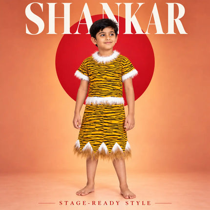 Shankar Heavy golden tiger-print costume poster