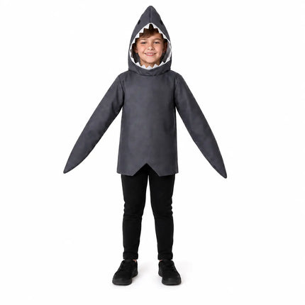 Shark Animal Costume Jumpsuit with Hood & Fins fancydresswale.com